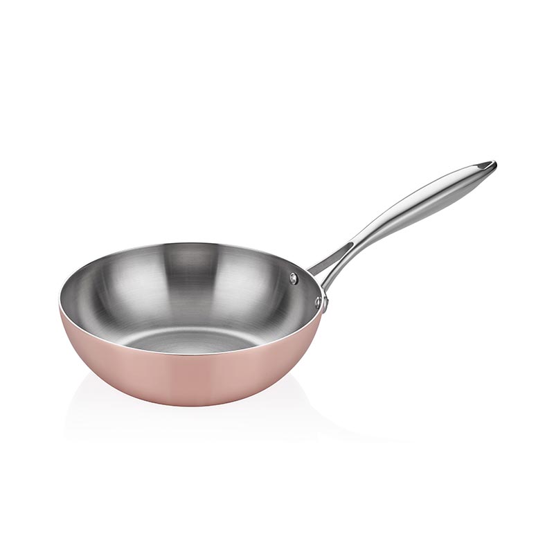 Altınbaşak Multi Metal Bakır İndüksiyon Wok Tava, 24 cm