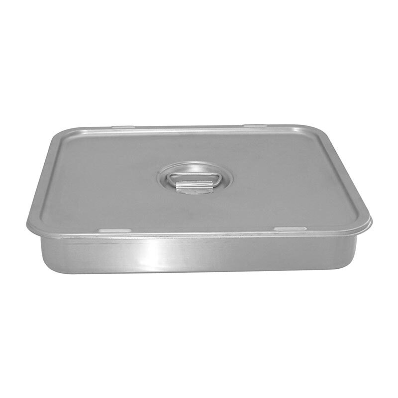 Bilge Inox Kapaklı Taşıma Tepsisi, Klipsli, 45x60x10 cm