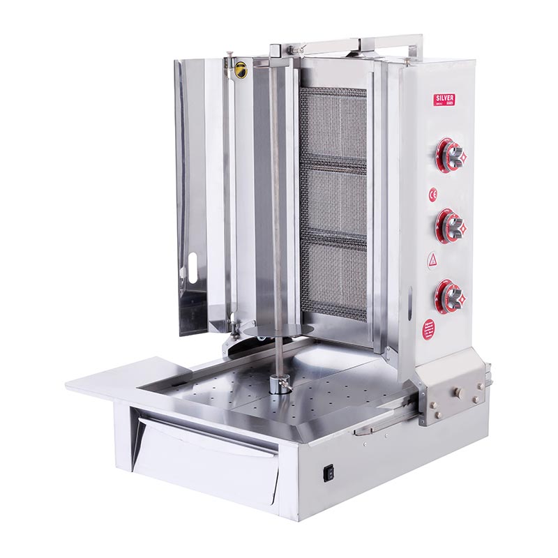 SilverInox Alttan Motorlu Döner Ocağı, 3 Radyanlı, Doğalgazlı