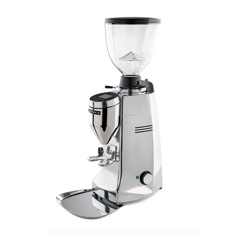 Mazzer Robur S Electronic On Demand Kahve Değirmeni, Parlak Alüminyum