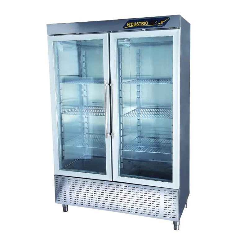 Ndustrio CPGN-202 GD Dik Tip Gastronorm Mix Buzdolabı, 2 Tam Cam Kapılı, 1400 L
