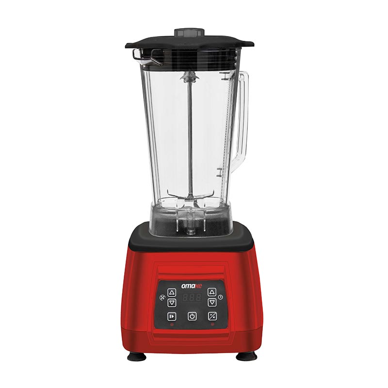 Omake Buz Kırıcı Dijital Bar Blender, Kapak Sensörlü, 3 L, 2200 W, Kırmızı