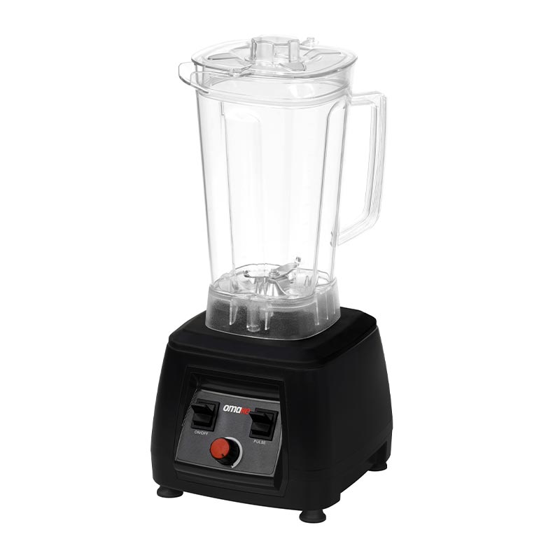 Omake BLE02 E11 Buz Kırıcı Manuel Bar Blender, Şeffaf Kapak, 3 L, 2200 W, Siyah