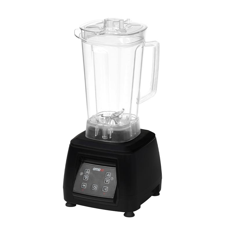 Omake BLE02 E15 Buz Kırıcı Dijital Bar Blender, Şeffaf Kapak, 3 L, 2200 W, Siyah