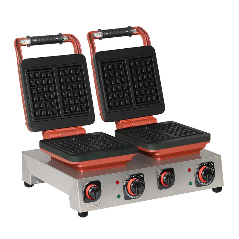 Omake WFL21.E22 Z5F 0201 Zamanlayıcılı Belçika Çiftli Waffle Makinesi, Elektrikli