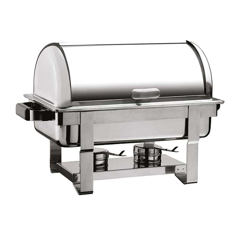 Öztiryakiler Chafing Dish Kızaklı Yekpare Rolltop Kap, İçiçe Geçen Ayak