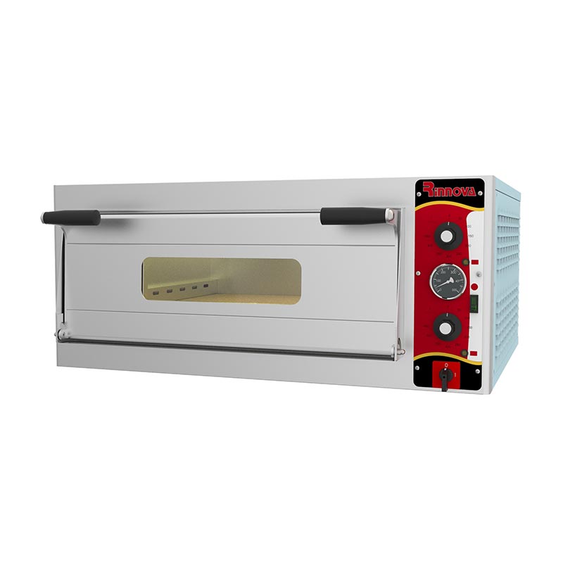 Rinnova E6301WAB Analog Kontrollü Tek Katlı Pizza Fırını, 6 Pizza Kapasiteli, 93x62 cm, Elektrikli