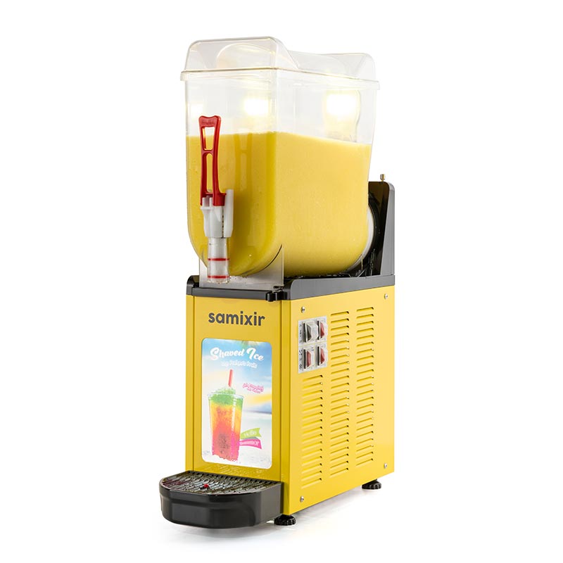 Samixir SLUSH12 Allure Ice Slush Granita Soğuk Meyve Suyu Dispenseri, 12 L, Sarı