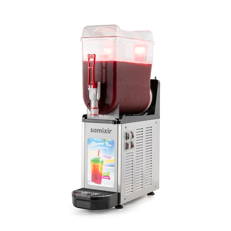 Samixir SLUSH12 Allure Twin Ice Slush Granita ve Soğuk Meyve Suyu Dispenseri, 12 L, Inox