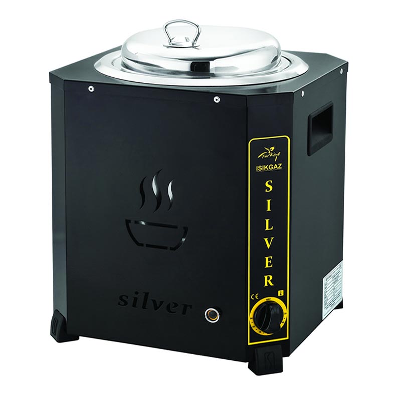 SilverInox Jumbo Çorba Kazanı, 9 L, Siyah