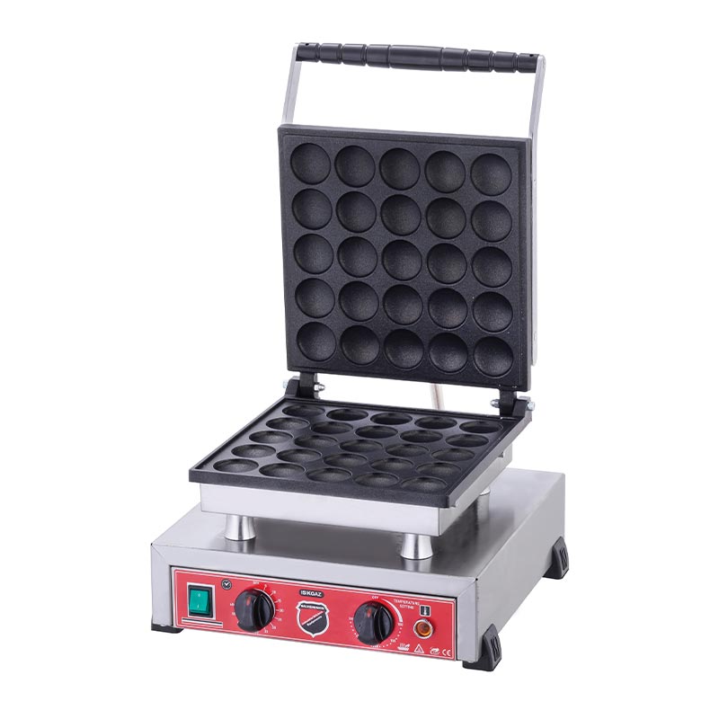 SilverInox Yuvarlak Bubble Waffle Makinesi, Tekli, Kapaklı, Elektrikli